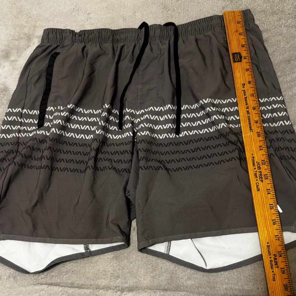 RVCA VA Athletic Shorts Men's Size Large Gray Performance Gym Training